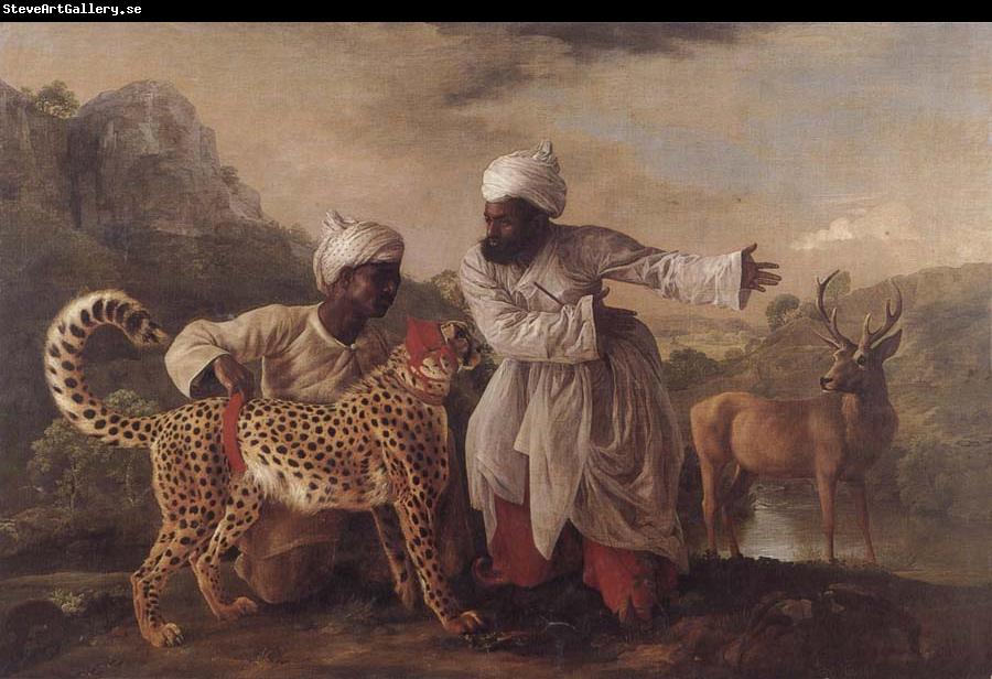 George Stubbs Cheetah and Stag with Two Indians